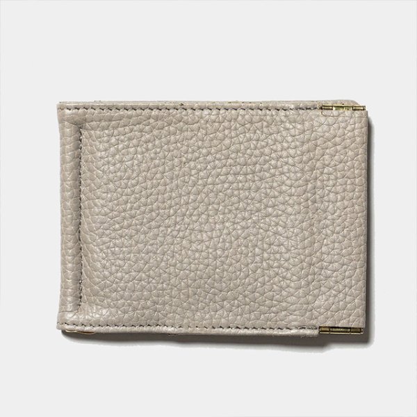 画像1: meanswhile｜LEATHER MONEY CLIP｜GRAY (1)