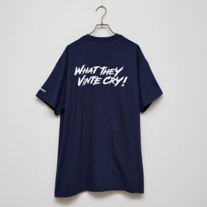 画像1: BOUNCE ORIGINAL｜バウンスオリジナル "WHAT THEY VINTE CRY." II S/S TEE｜NAVY (1)