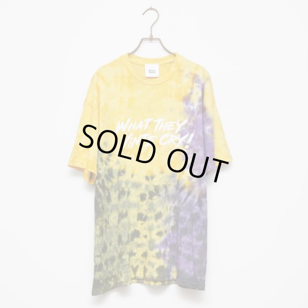 画像1: BOUNCE ORIGINAL｜"WHAT THEY VINTE CRY"II S/S TEE タイダイ染め｜YELLOW (1)