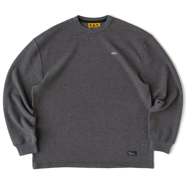 画像1: FAT｜WARMAL ワッフルカットソー｜GRAY (1)