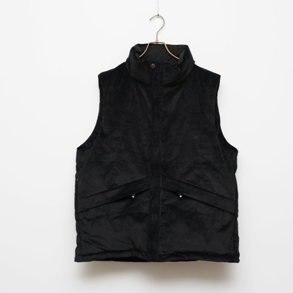 画像1: 430fourthirty｜SNGL CORD DOWN VEST  ダウンベスト｜BLACK (1)