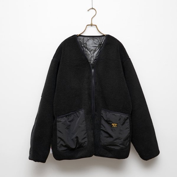 画像1: 430fourthirty｜BOA CARDIGAN JACKET ボアカーディガン リバーシブルジャケット｜BLACK (1)