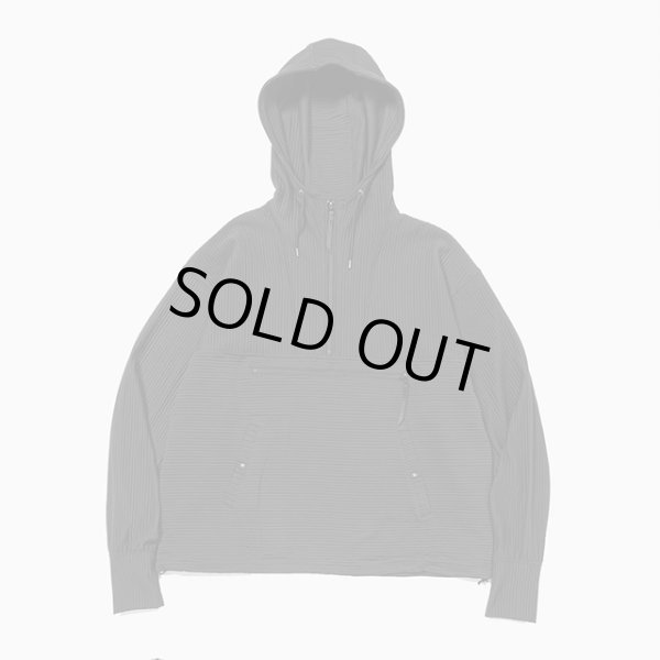 画像1: meanswhile｜UNEVEN FABRIC ANORAK PARKA｜OFF BLACK (1)