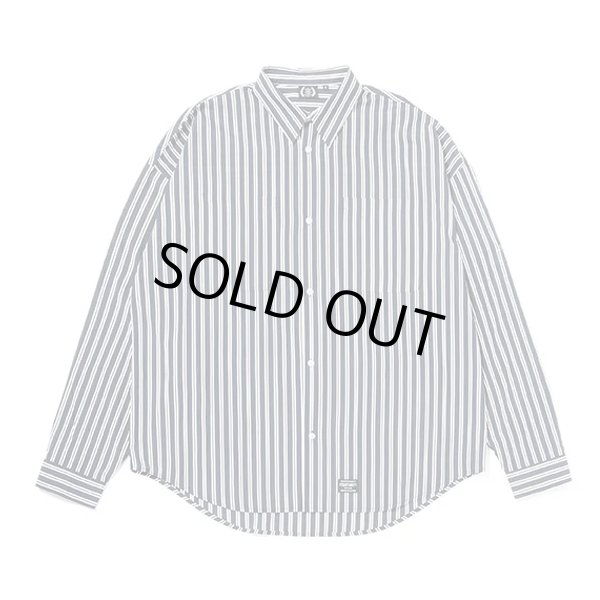 画像1: 430fourthirty｜L/S STRIPE BIG SHIRT｜BLACK (1)