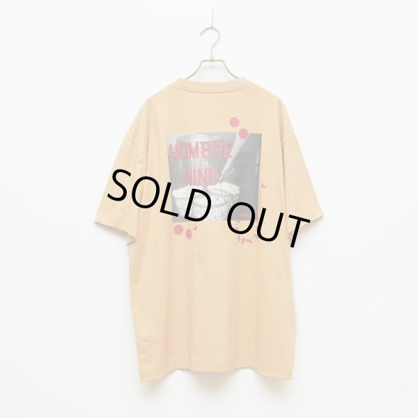 画像1: Hombre Nino｜S/S PRINT TEE(CHICKEN and EGGS)｜G.BEIGE (1)