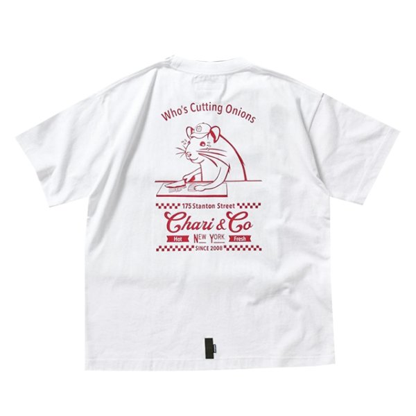 画像1: CHARI&CO｜WHO'S CUTTING ONIONS TEE｜WHITE (1)