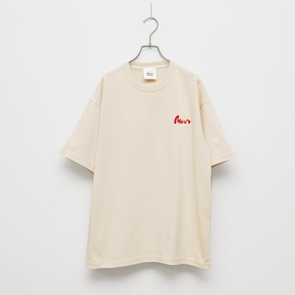 画像1: BOUNCE ORIGINAL｜バウンスオリジナル "TESOI" EMB S/S TEE｜NATURAL (1)