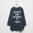 画像2: BOUNCE ORIGINAL｜ "YAD" 3/4 TEE｜BLUE GRAY (2)