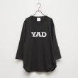 画像1: BOUNCE ORIGINAL｜ "YAD" 3/4 TEE｜SUMI BLACK (1)