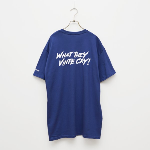 画像1: BOUNCE ORIGINAL｜ "WHAT THEY VINTE CRY." II S/S TEE｜BLUE (1)