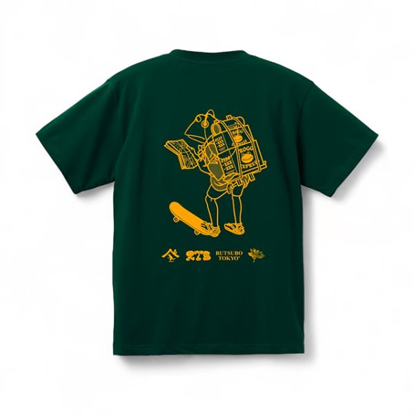 画像1: RUTSUBO×YU SUDA｜FROG EXPRESS S/S T-SHIRTS｜MOSS GREEN (1)