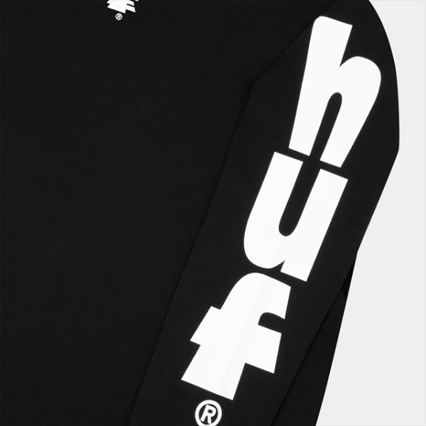 画像4: HUF｜MEGABLAST LS TEE｜BLACK (4)