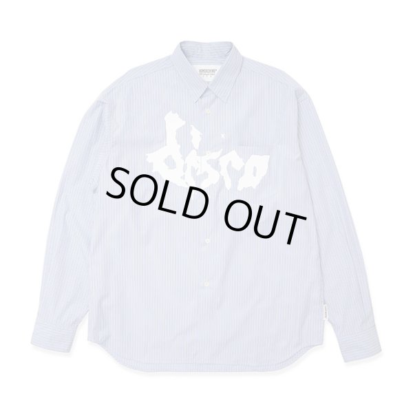 画像1: Hombre Nino｜STRIPE DISCO CULT SHIRT｜BLUE (1)