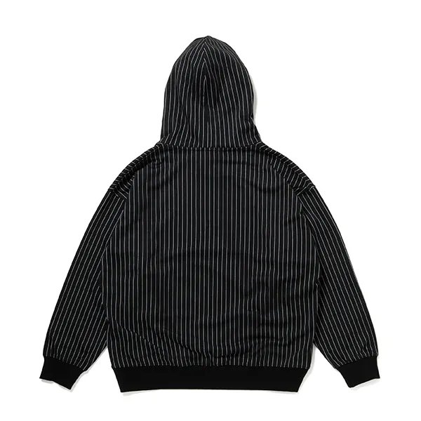 なとり フーディー 黒 Mサイズ 430fourthirty｜STRIPE P/O PARKA プルオーバーパーカー