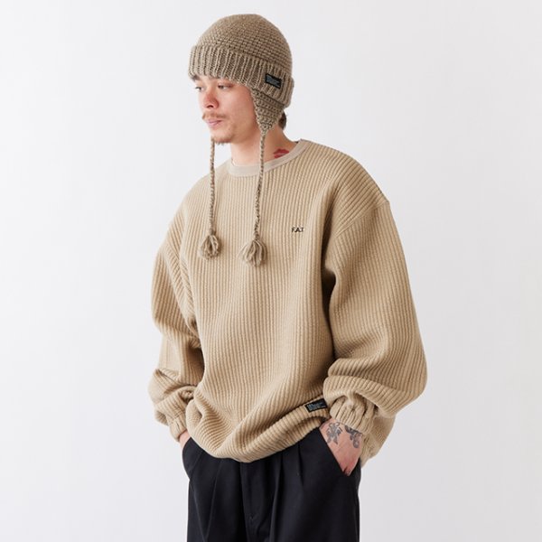 画像3: FAT｜QUILUP クルーネックスウェット｜BEIGE (3)