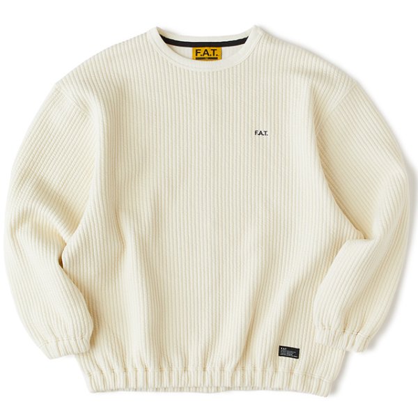 画像1: FAT｜QUILUP クルーネックスウェット｜WHITE (1)