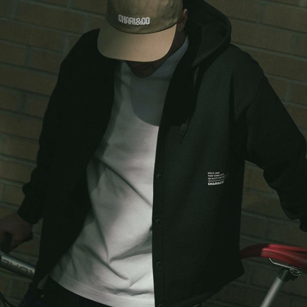 画像5: CHARI&CO｜QUALITY GOODS BUTTON UP SWEATS｜BLACK (5)