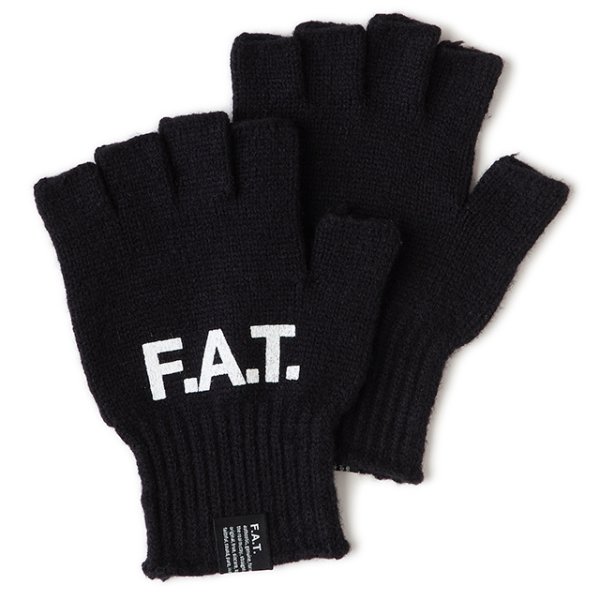 画像1: FAT｜TRAVIS ニットグローブ｜BLACK (1)