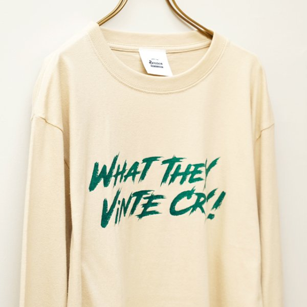 画像2: BOUNCE ORIGINAL｜"WHAT THEY VINTE CRY." L/S TEE｜BEIGE (2)