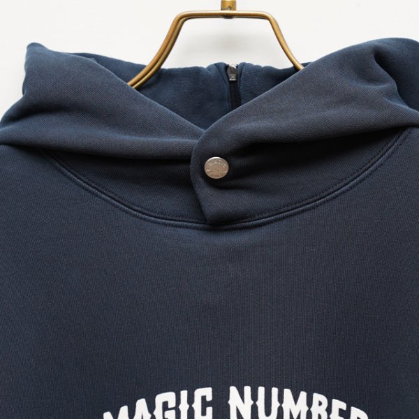 画像3: MAGICNUMBER｜OLD SIGN WASED ZIPHOOD SWEAT｜NAVY (3)