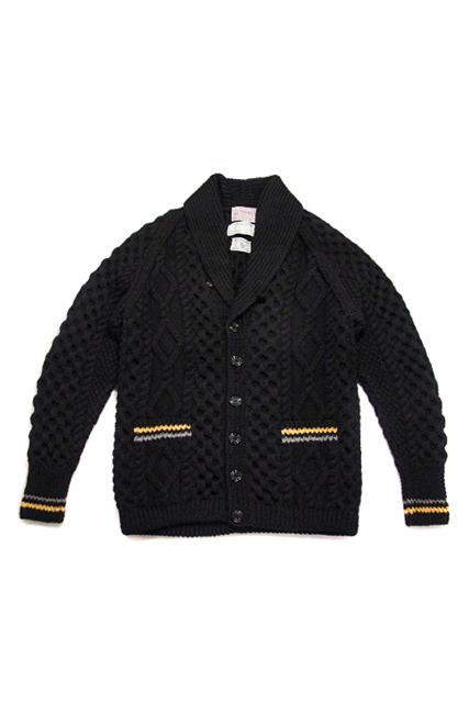 NEXUSVII/USMA INVERALLAN KNIT CARDIGAN/USMA(BLACK) - BOUNCE